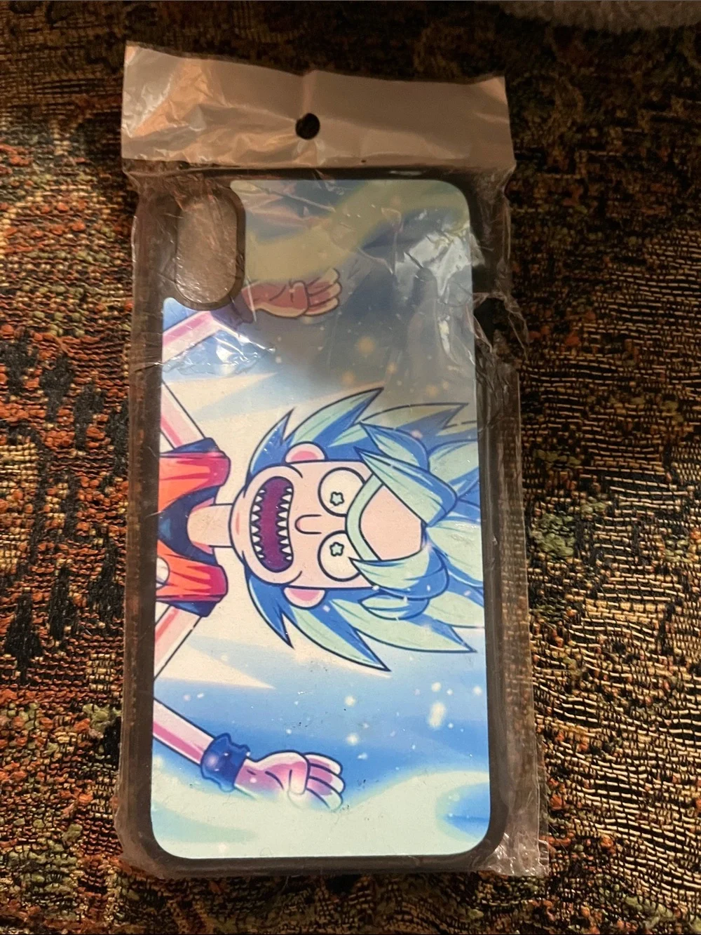 Rick and Morty Blue Graphic Phone Case - Cartoon Design for I phone 10